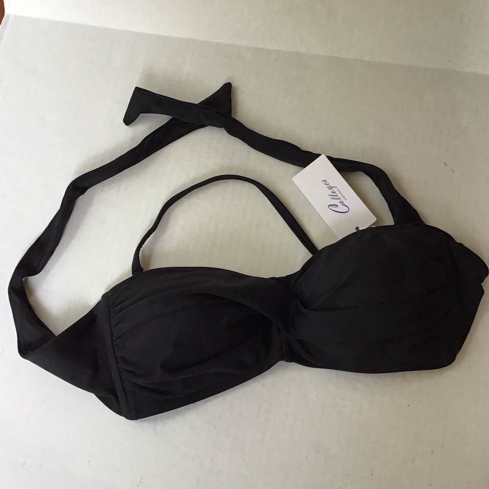Coll ours  lack Bandeau Bikini Top